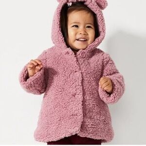 NWT Pink Teddy Bear Jacket With matching pink buttons